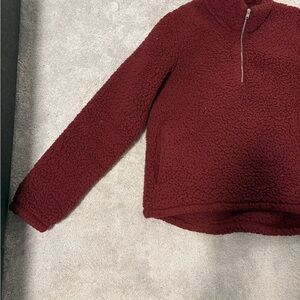 Hollister Burgundy Teddy Jacket